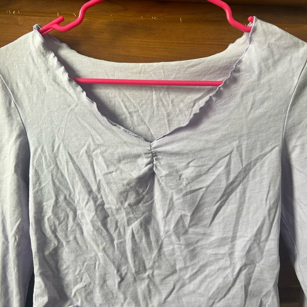 SHEIN Light Purple Long Sleeve Top